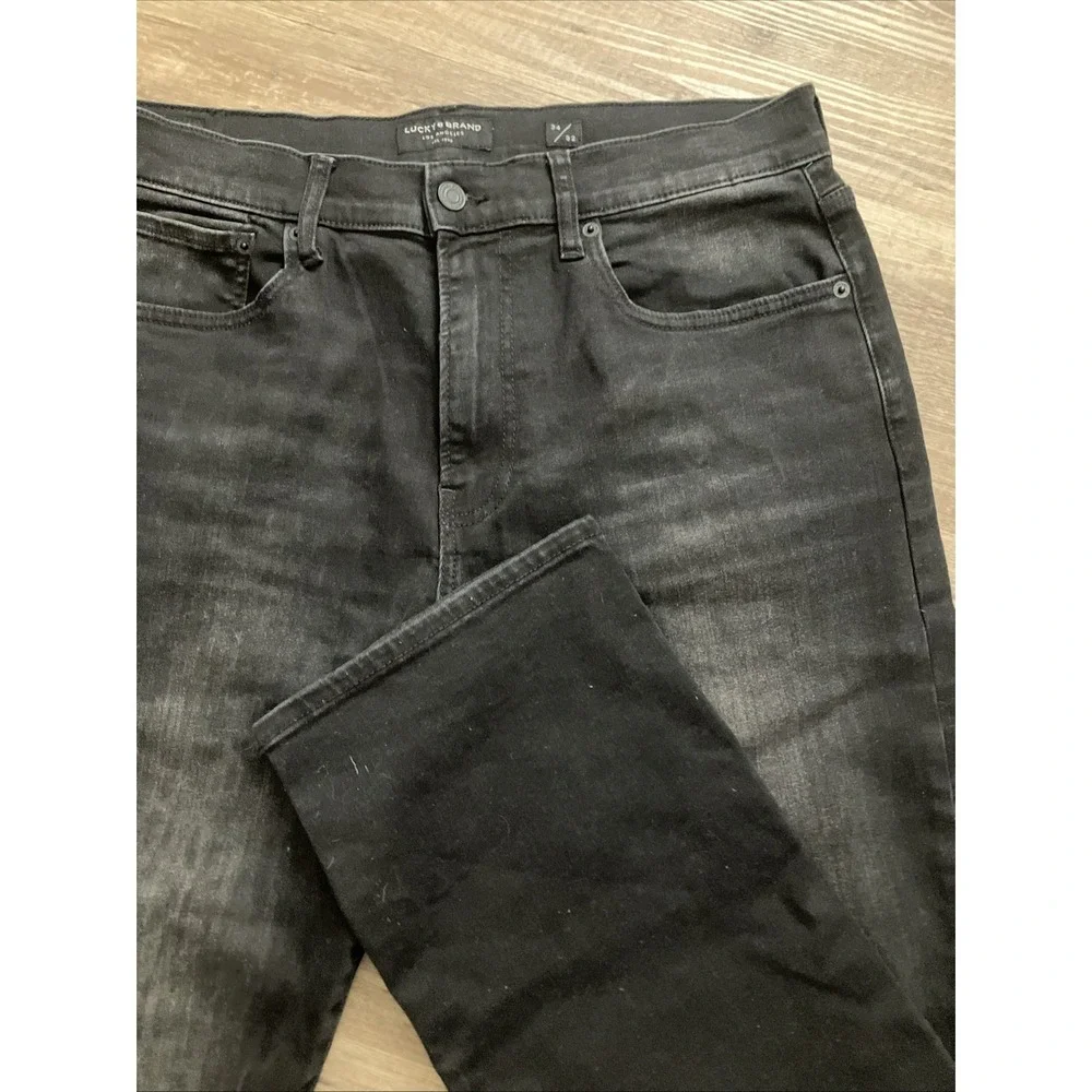 Lucky Brand Mens 221 Straight Leg Jeans Denim Black Jeans Size 34x32